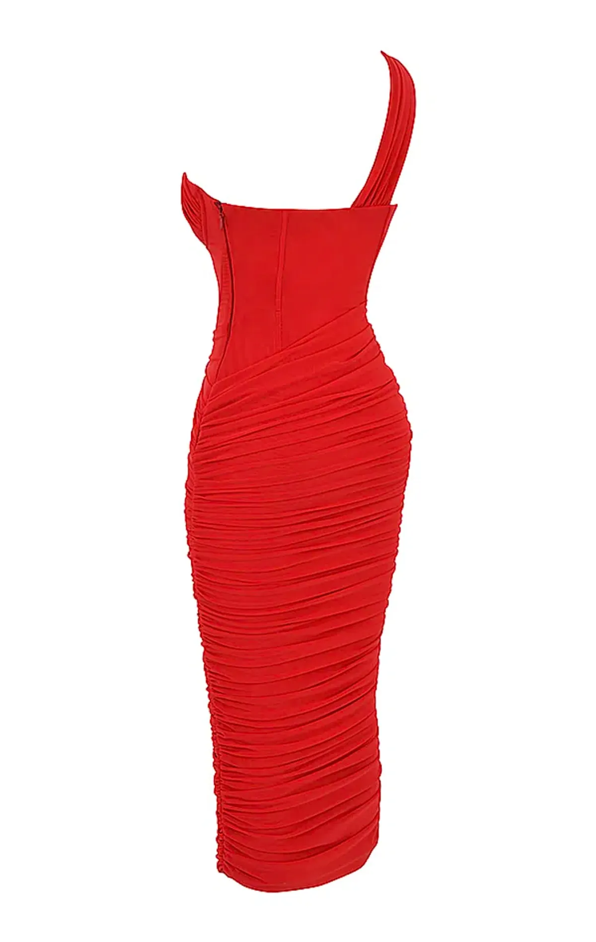 House of CB Valentina Asymmetric Cutout Midi Dress Red Size S/Au 8 - Image 7