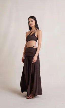 Bec & Bridge Lena Top and Skirt Set Brown Size 10 for rent on The Volte - image 2