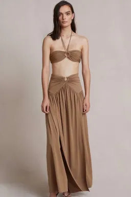 Bec & Bridge Vixen Bandeau and Maxi Skirt Set in Sepia Brown Size AU 8 for rent on The Volte - image 2