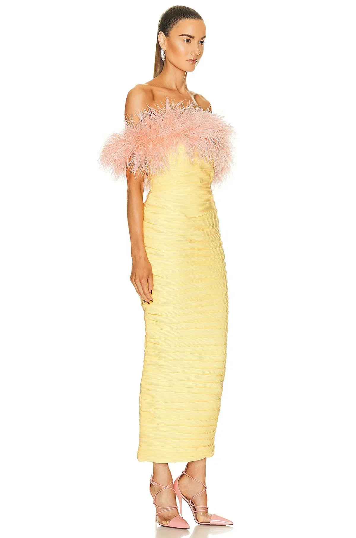 Rachel Gilbert Zion Midi Dress Lemon Size 0 /Au 6 - Image 2