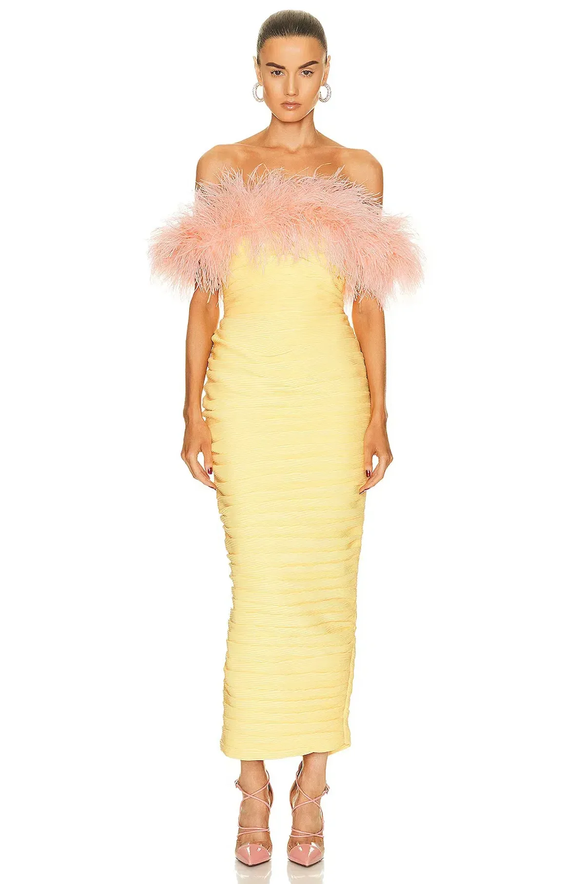 Rachel Gilbert Zion Midi Dress Lemon Size 0 /Au 6 - Image 1