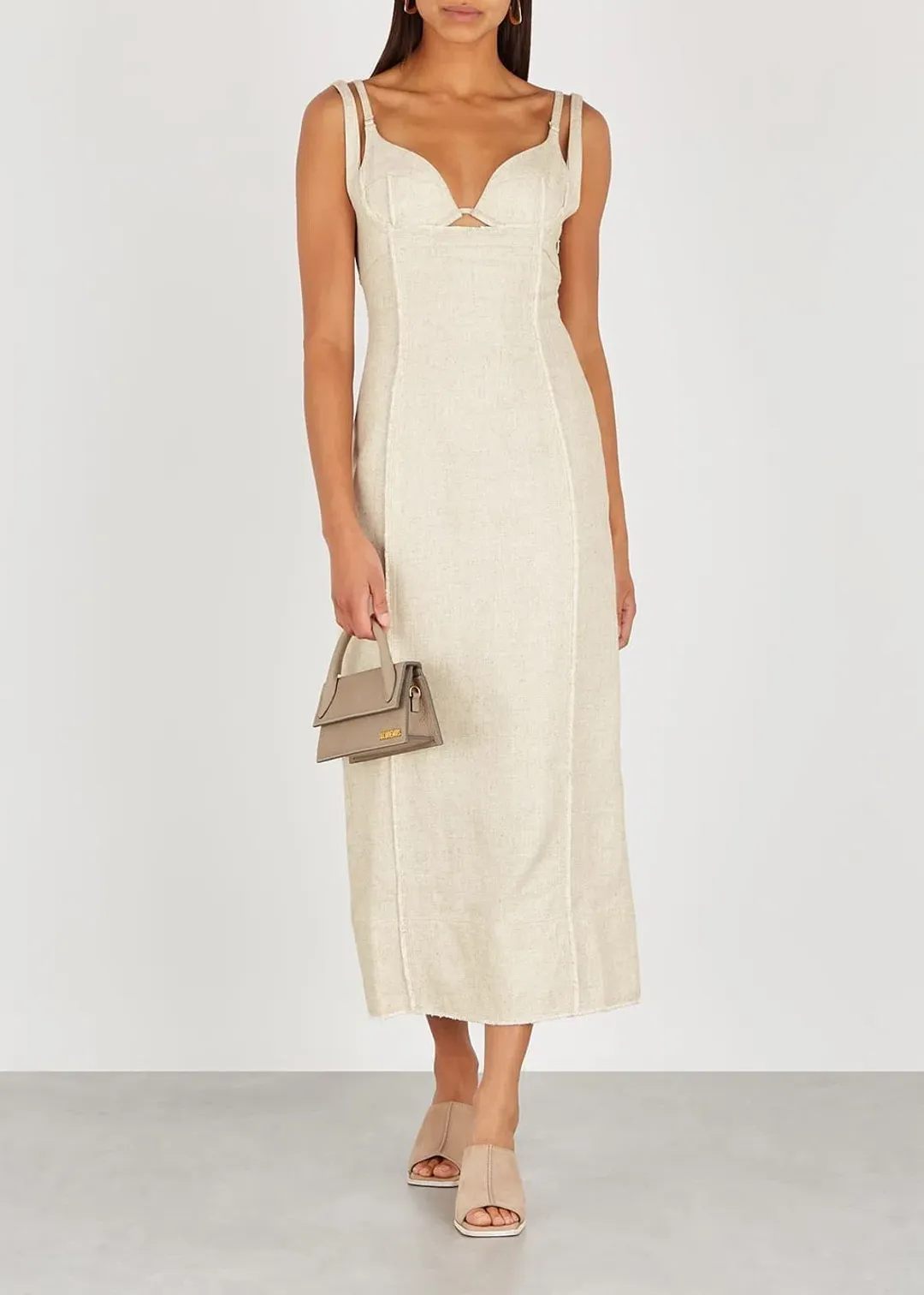 Jacquemus La Robe Valerie Dress Nude Size 34/AU 6 for rent on The Volte - main image
