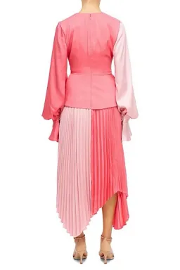 Acler Empire Midi Dress Pink Size 6 for rent on The Volte - image 3