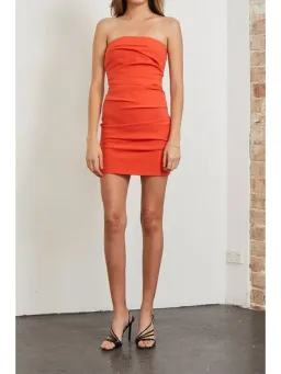 Bec & Bridge Spicy Lady Mini Dress Orange Size AU 6 for rent on The Volte - image 1