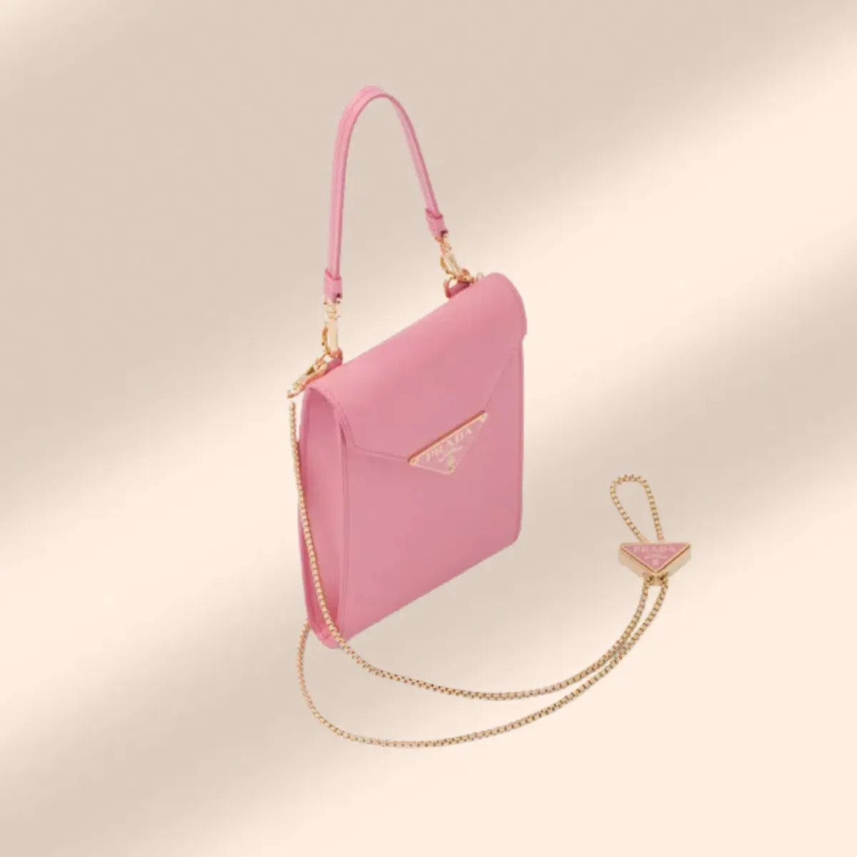 2023 Prada Saffiano Leather Mini Bag Petal Pink - Image 1