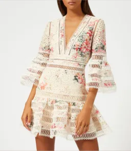 Zimmermann Laelia Diamond Flutter Dress Floral Size 1 / Au 8 for rent on The Volte - image 5