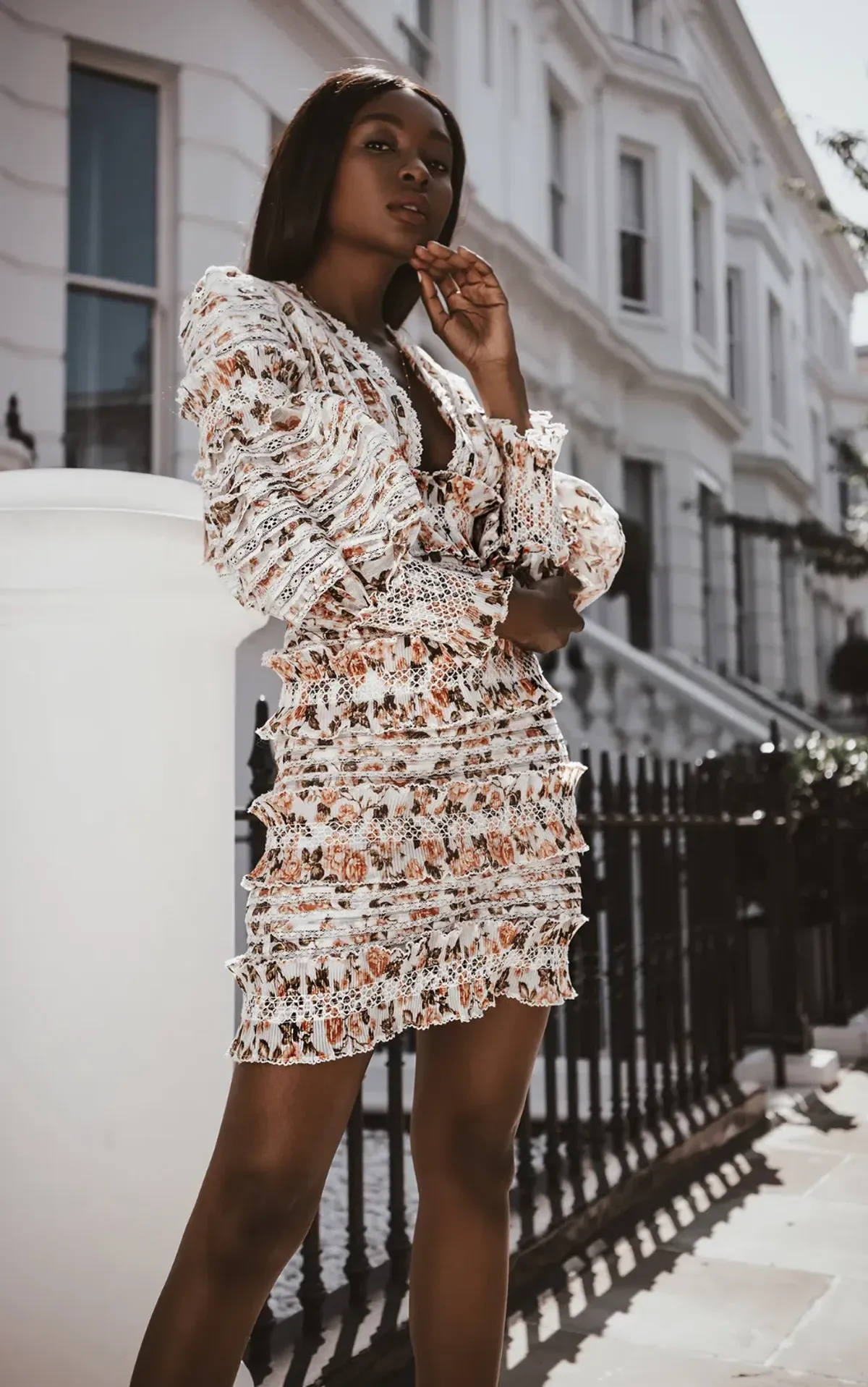 Zimmermann Radiate Smocked Mini Dress Print Size 3/ Au 12 - Image 2