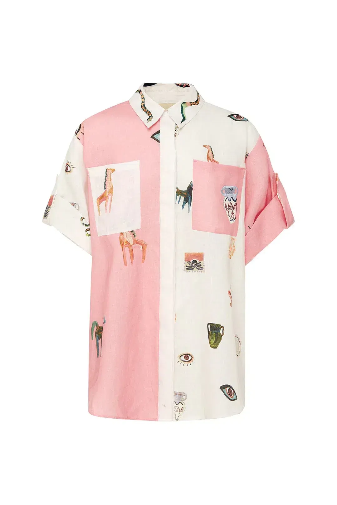 Alemais Cleo Shirt Pink Size AU 12 for rent on The Volte - main image
