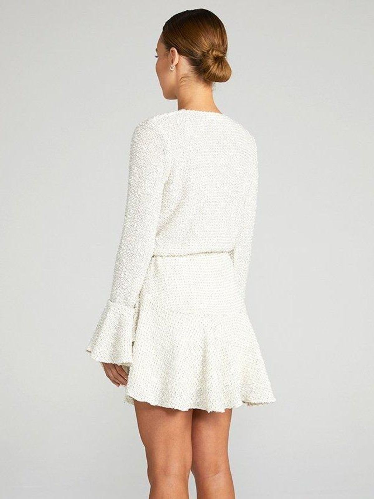 Shona Joy Aimee frill cuff sleeve mini dress - Current Season - Image 3