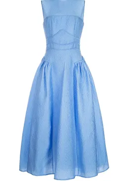 Rachel Gilbert Sophia Midi Dress in Blue Size 3 / AU 12 for rent on The Volte - image 4