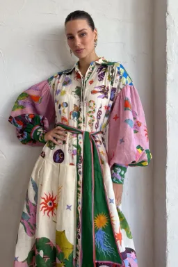 Alemais Seeker Shirtdress Multi Size 12 / L for rent on The Volte - image 3