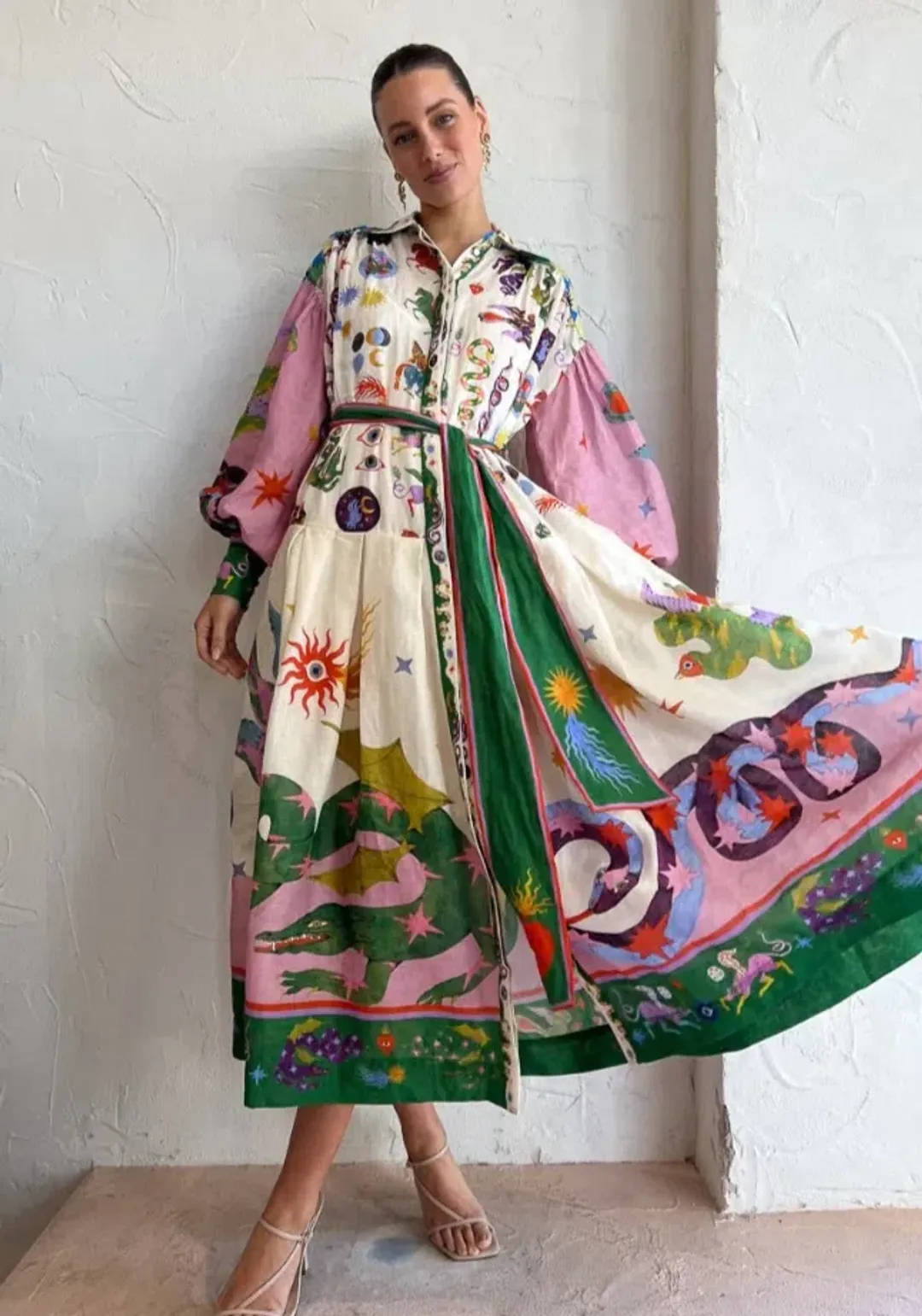 Alemais Seeker Shirtdress Multi Size 12 / L for rent on The Volte - main image