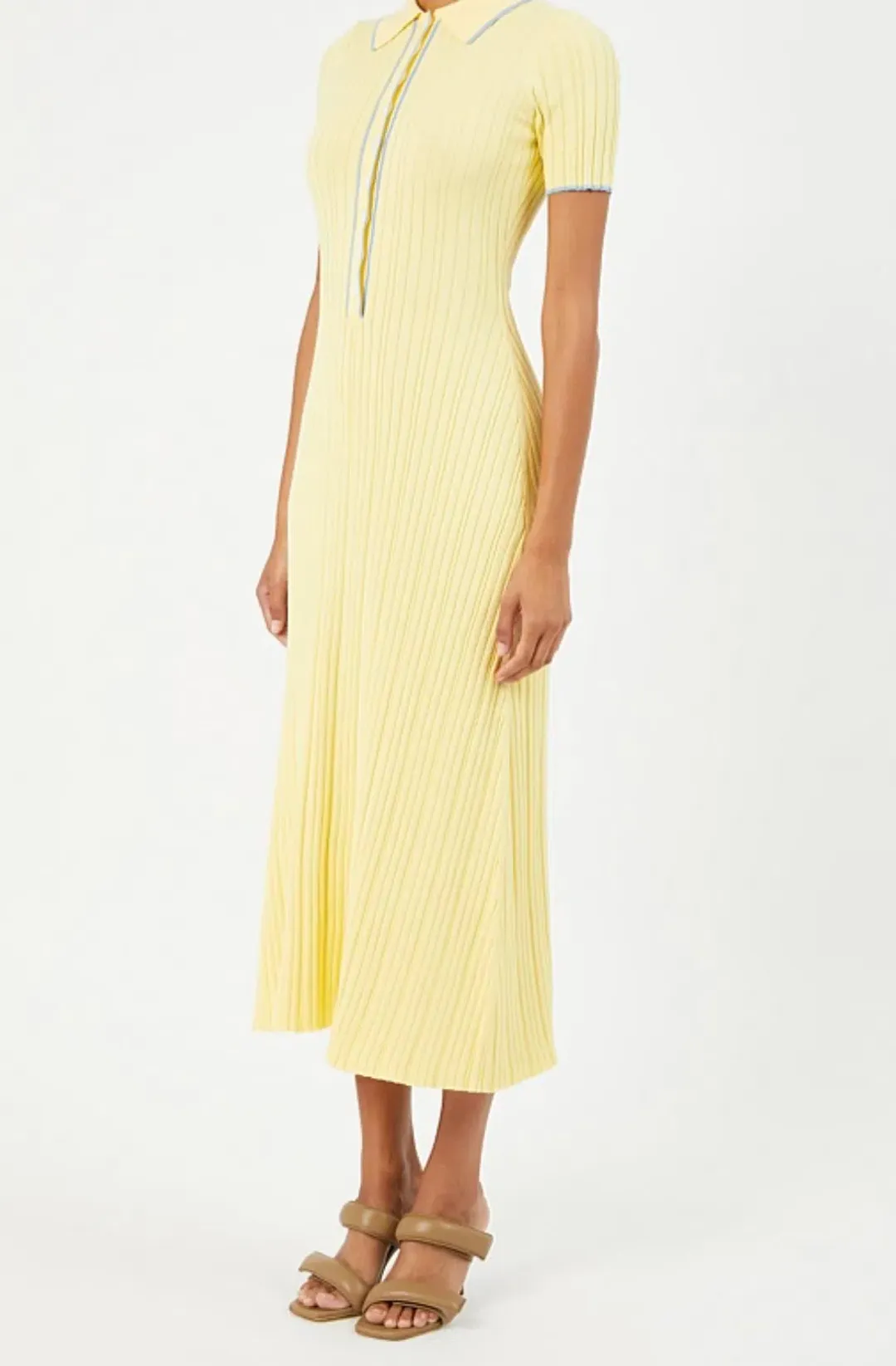 Anna Quan Penelope Midi Dress in Lemon Size 6 for rent on The Volte - main image