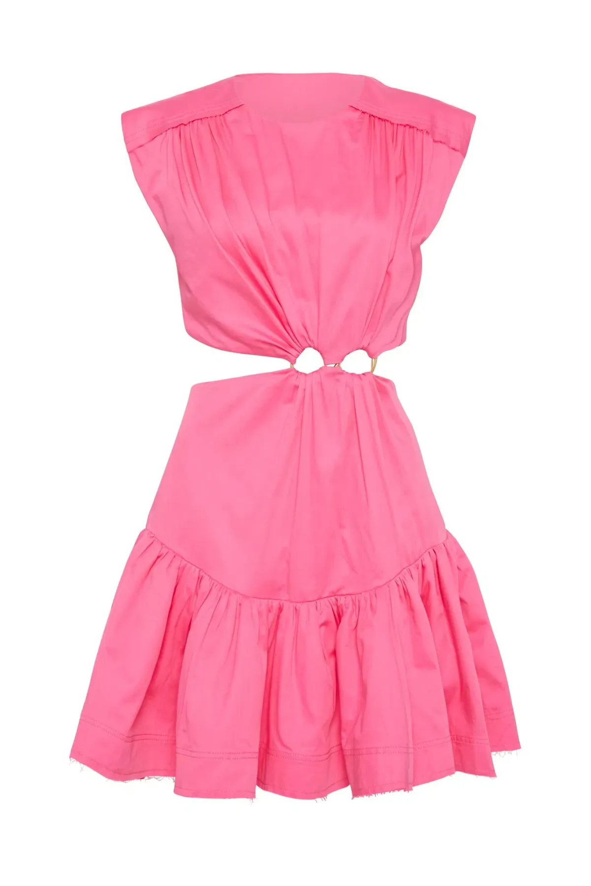 AJE Solstice Cut Out Ring Dress Pink Size 6 - Image 4