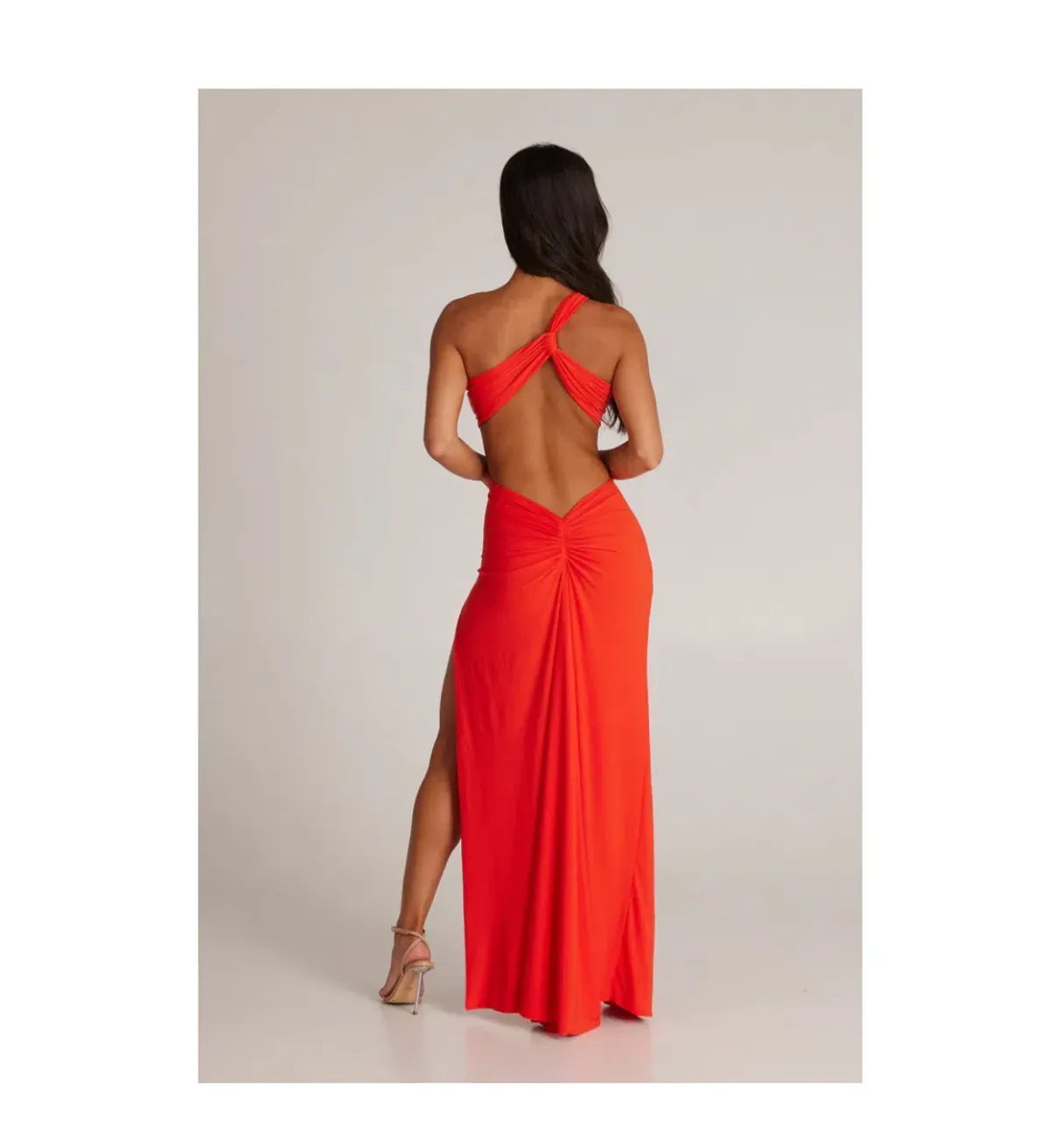 Melani the Label Eve Gown Tangerine Size 8 - Image 7