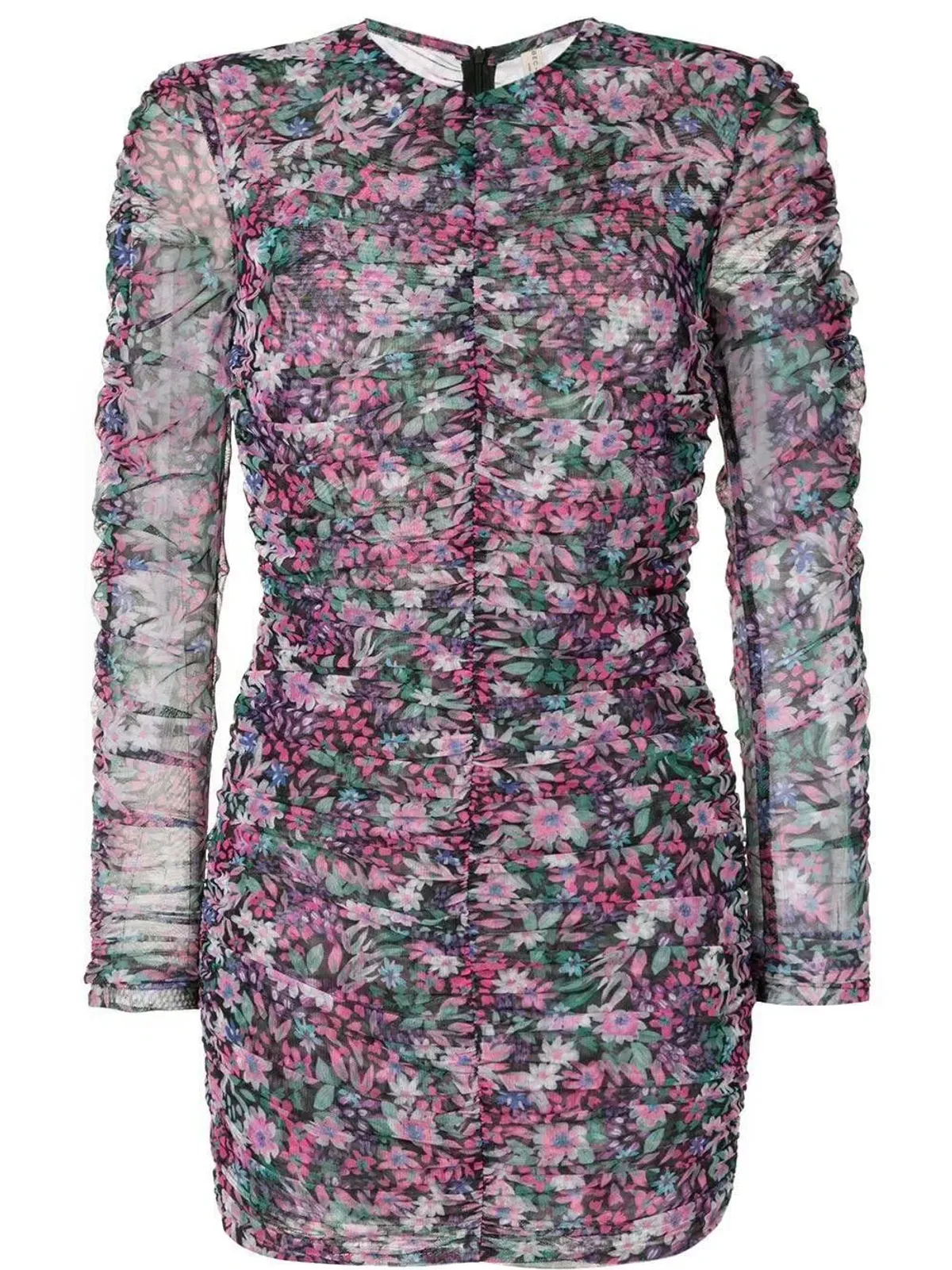 Bec & Bridge Print Anais Mesh Mini Dress Purple Size AU 8 - Image 2