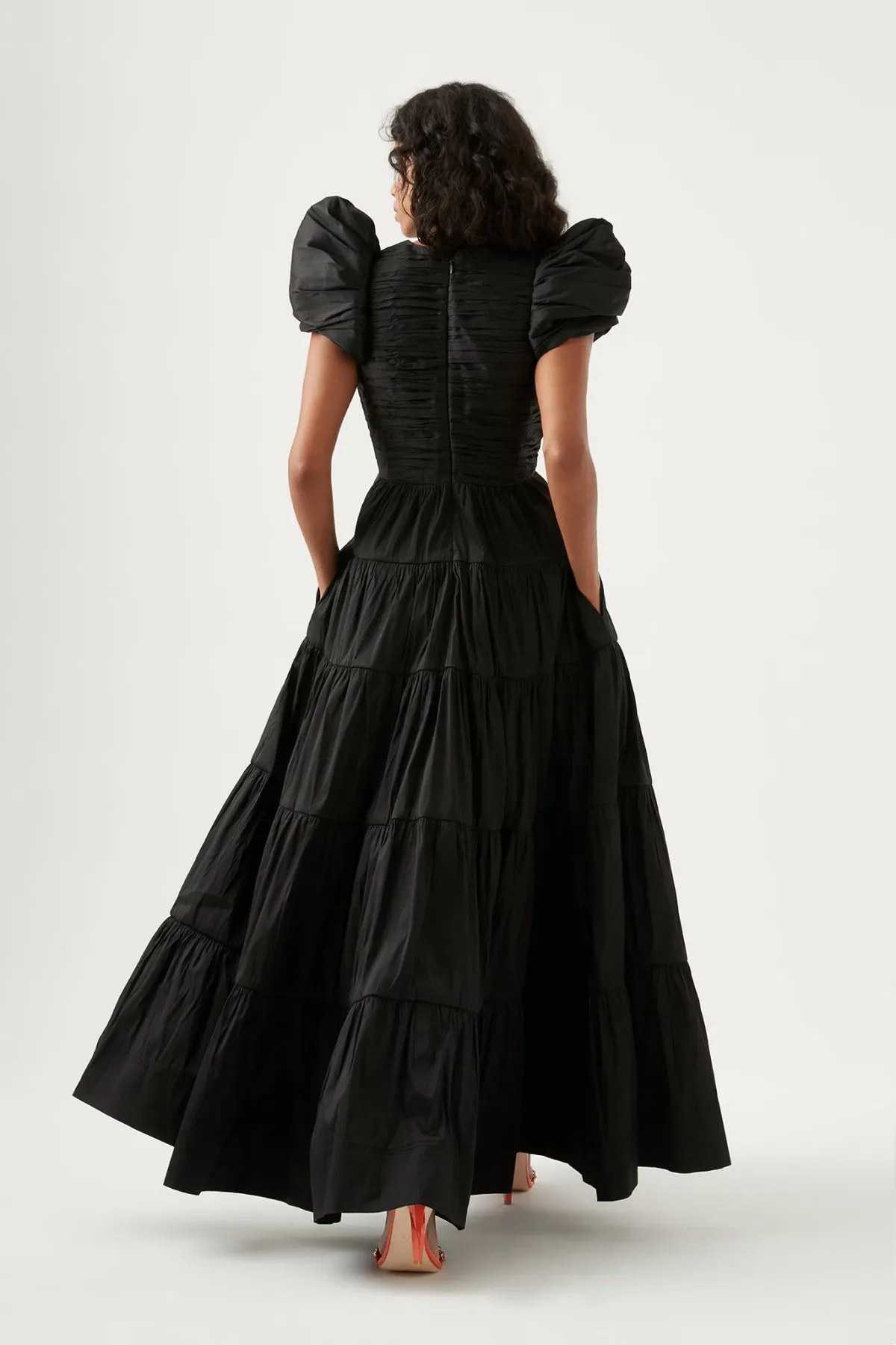 Aje Statuesque Tiered Gown Black Size AU 6 - Image 3