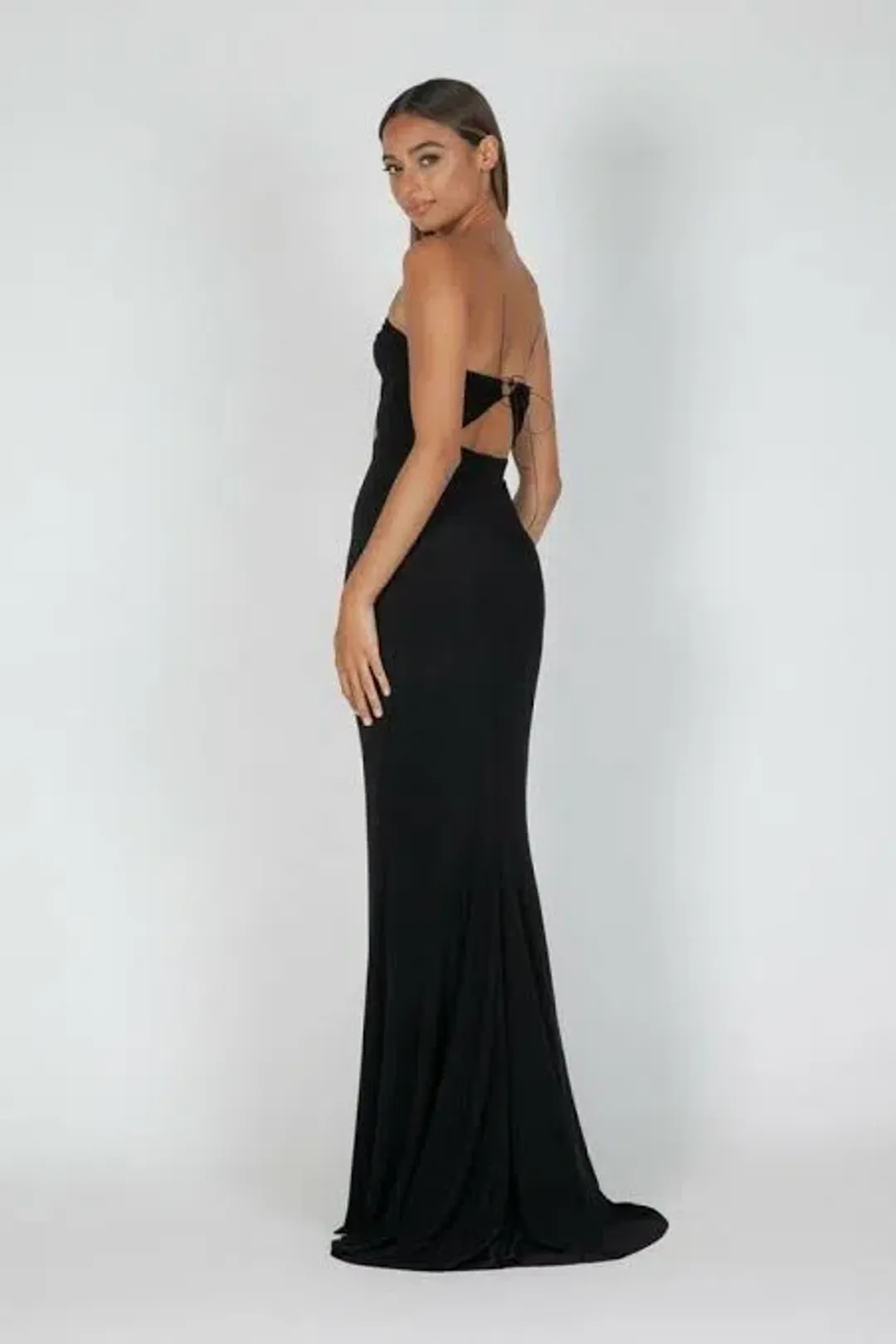 Natalia Rolt Cher Gown Black Size AU 8 for rent on The Volte - main image