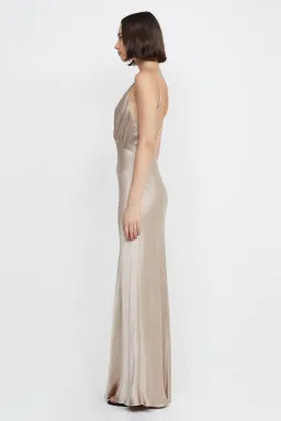 Bec & Bridge Lorelai V Maxi Dress Smoke Taupe Size 8 for rent on The Volte - image 2