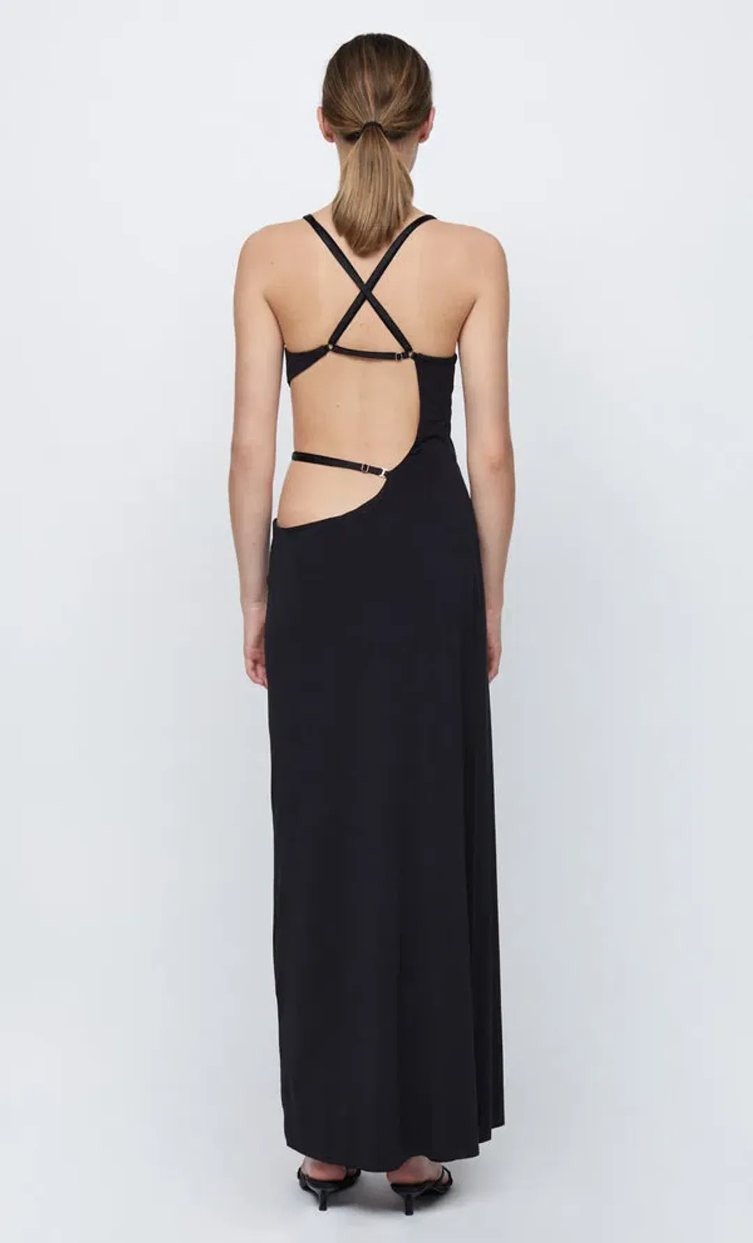 Bec & Bridge Zadie Wrap Maxi Dress Black Size 8 for rent on The Volte - main image