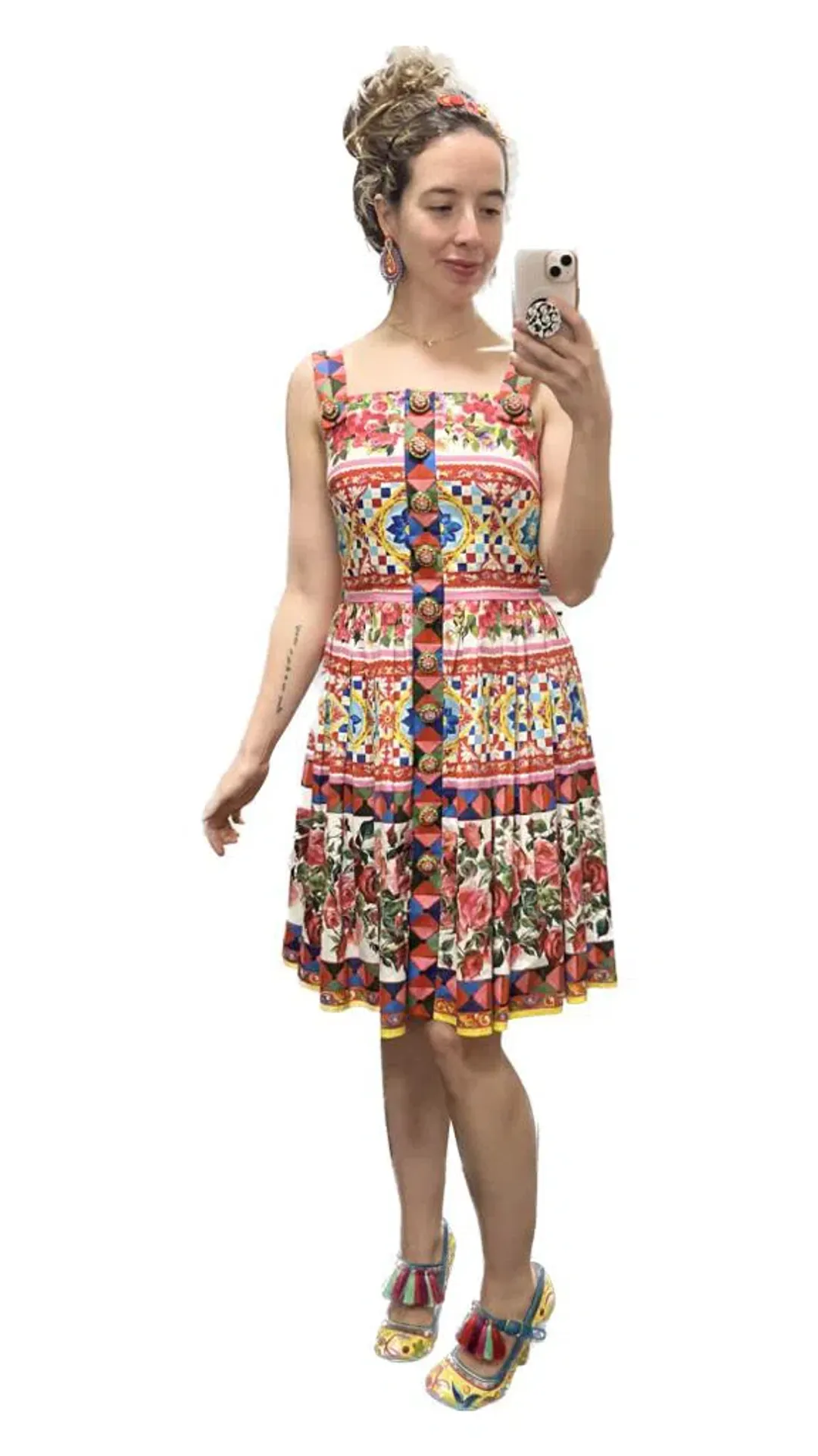 Dolce & Gabbana Mambo Dress Mambo Print/Multi Size 8 for rent on The Volte - main image