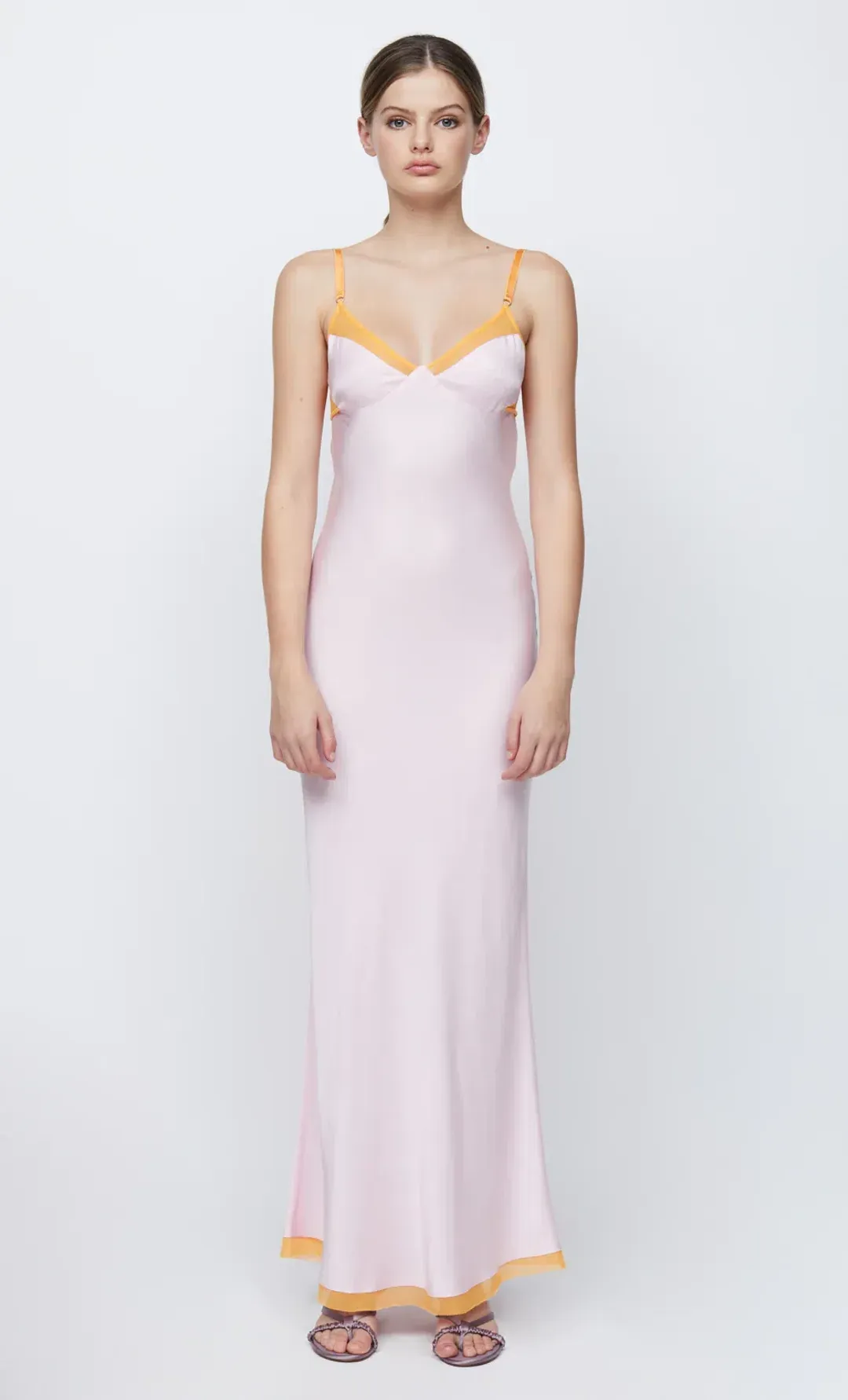 Bec & Bridge Joelle Maxi Dress In Quartz/Tangerine Size 8 for rent on The Volte - main image