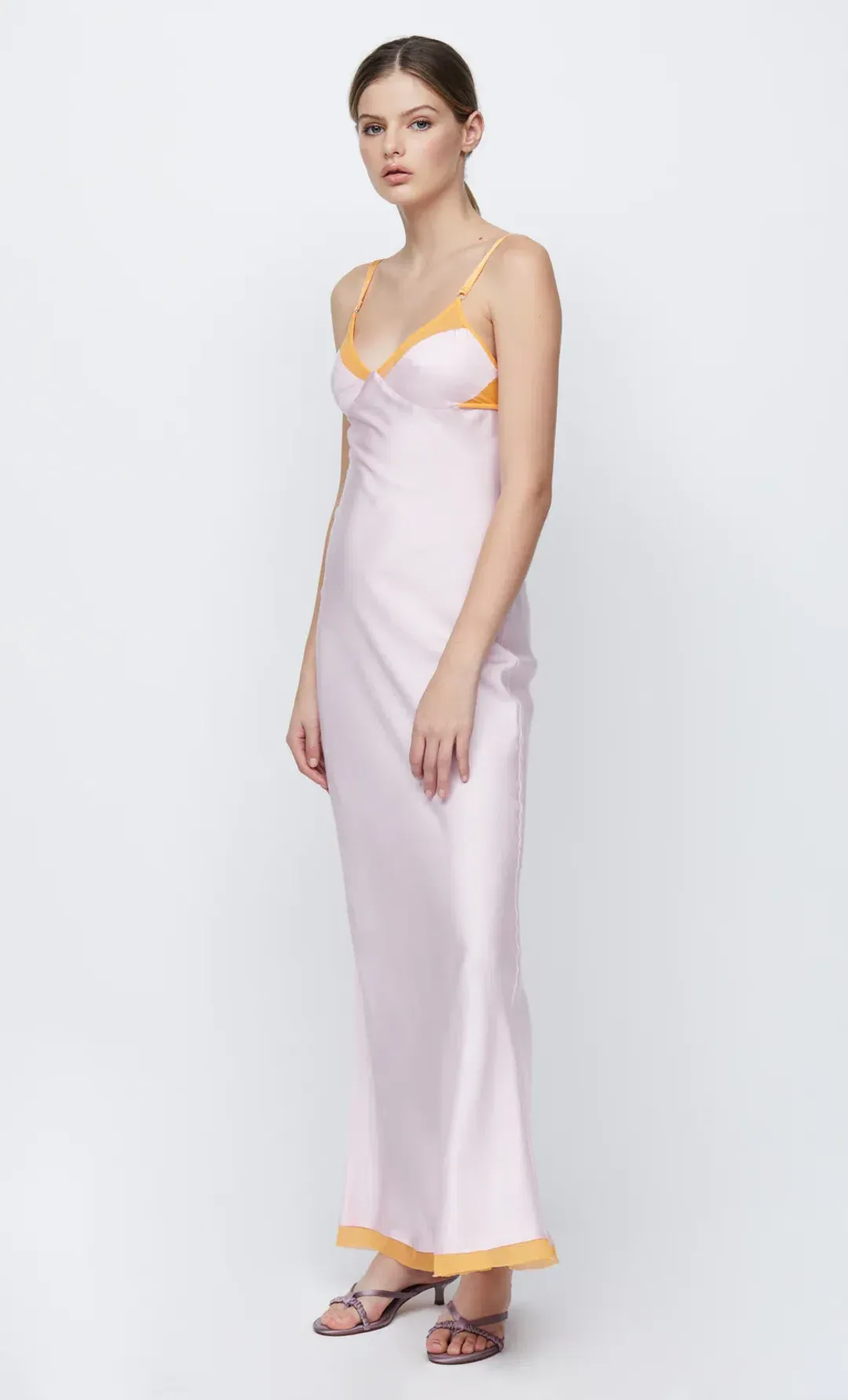 Bec & Bridge Joelle Maxi Dress In Quartz/Tangerine Size 8 for rent on The Volte - main image