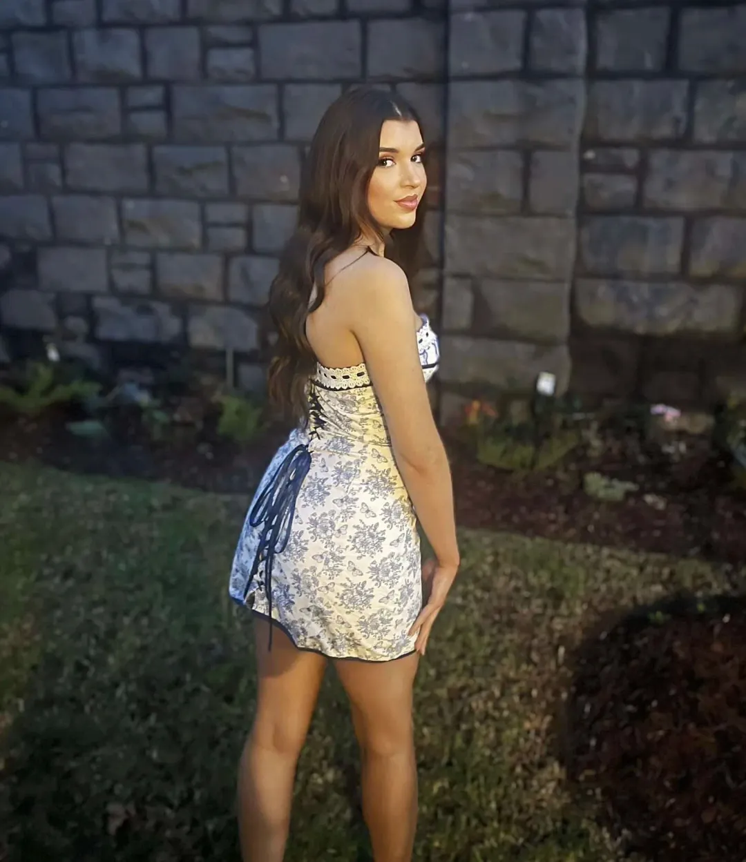 With Jean Sabrin Dress Toile Papillon Size S/Au 8 for rent on The Volte - main image