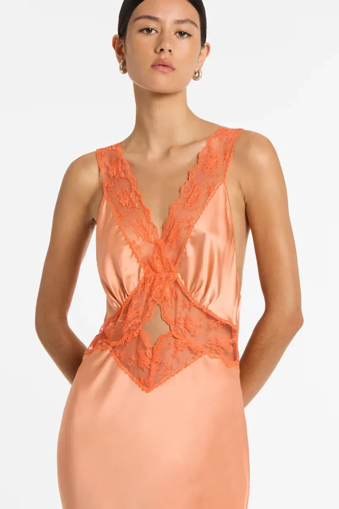 Sir The Label Aries Cut Out Gown Peach Size 6 for rent on The Volte - main image