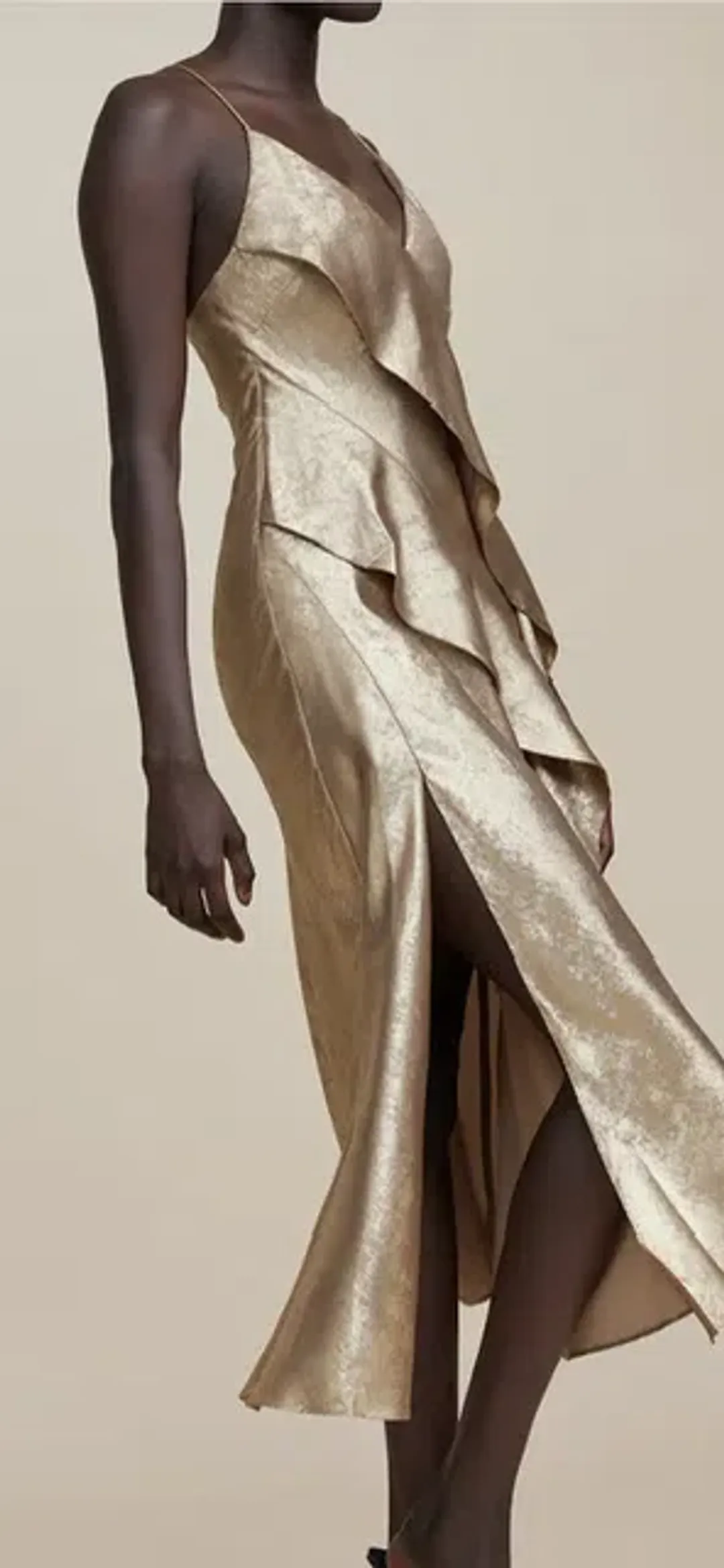 Acler Queensbridge Dress Gold Size 10 for rent on The Volte - main image