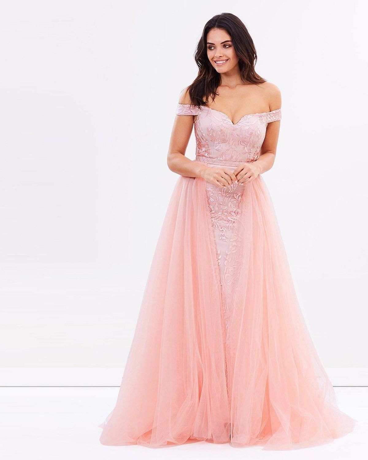 Bariano Gown with Detachable Tulle Skirt size 6 for rent on The Volte - main image
