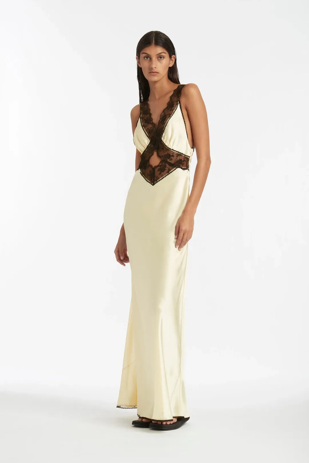 Sir the Label Aries Cut Out Dress Lemon Size 1/AU 8 for rent on The Volte - main image