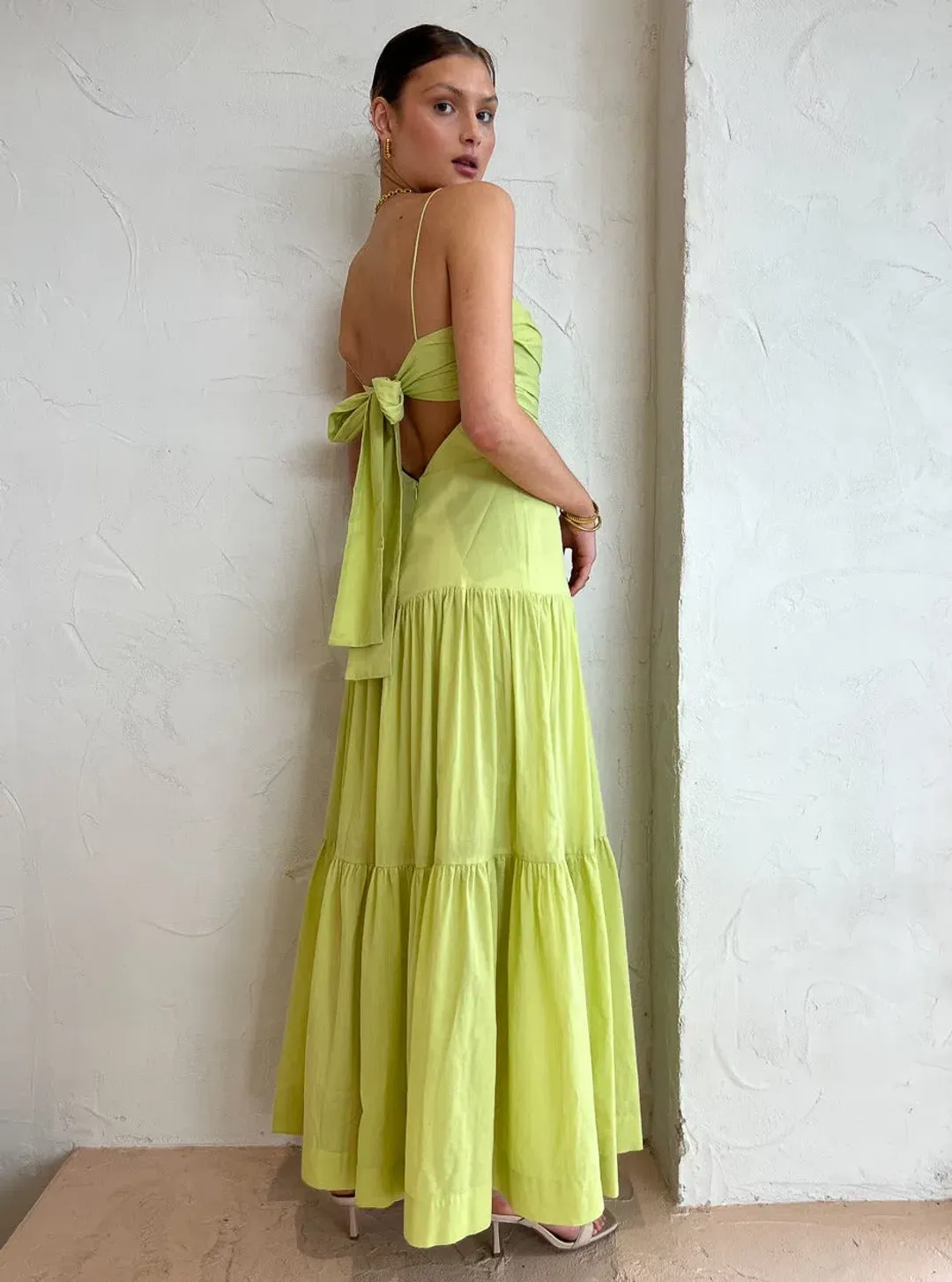 Bec & Bridge Solstice Drop Maxi Dress Green Size 6 for rent on The Volte - main image