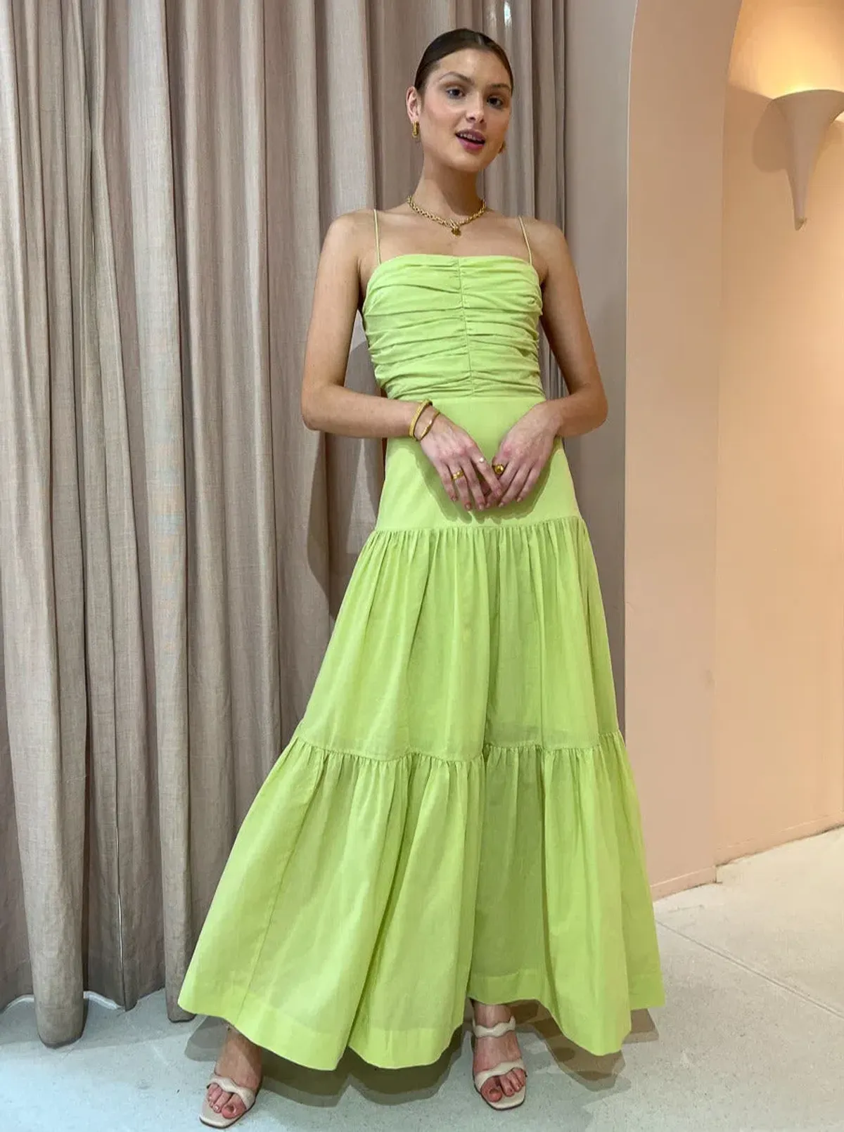 Bec & Bridge Solstice Drop Maxi Dress Green Size 6 - Image 1