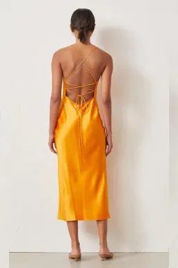 Bec & Bridge Seraphine Dress in Tangerine Size 6 for rent on The Volte - image 3