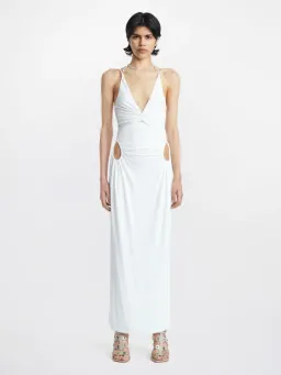 Dion Lee Rivet Pierced Dress White Size 6 for rent on The Volte - image 1