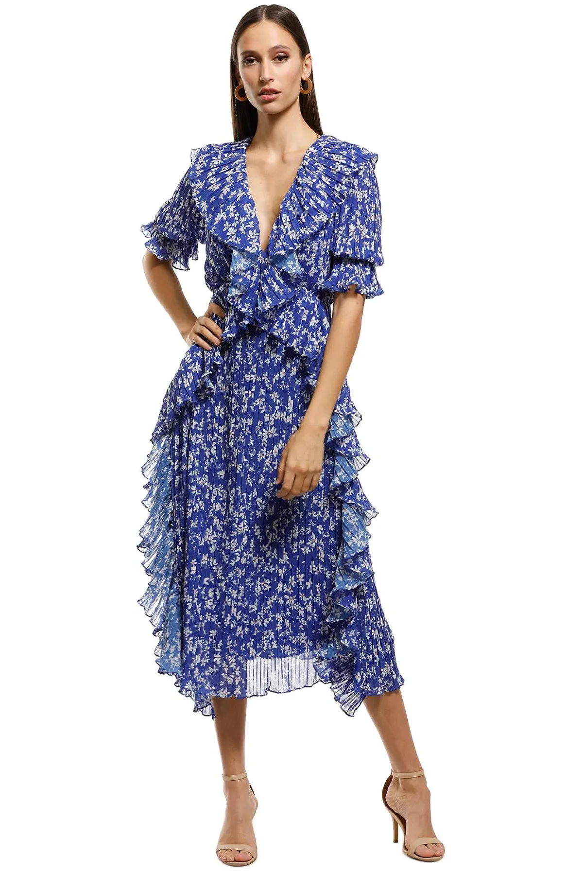 Talulah Mediterranean Minx Midi Dress Floral Size 8 - Image 1
