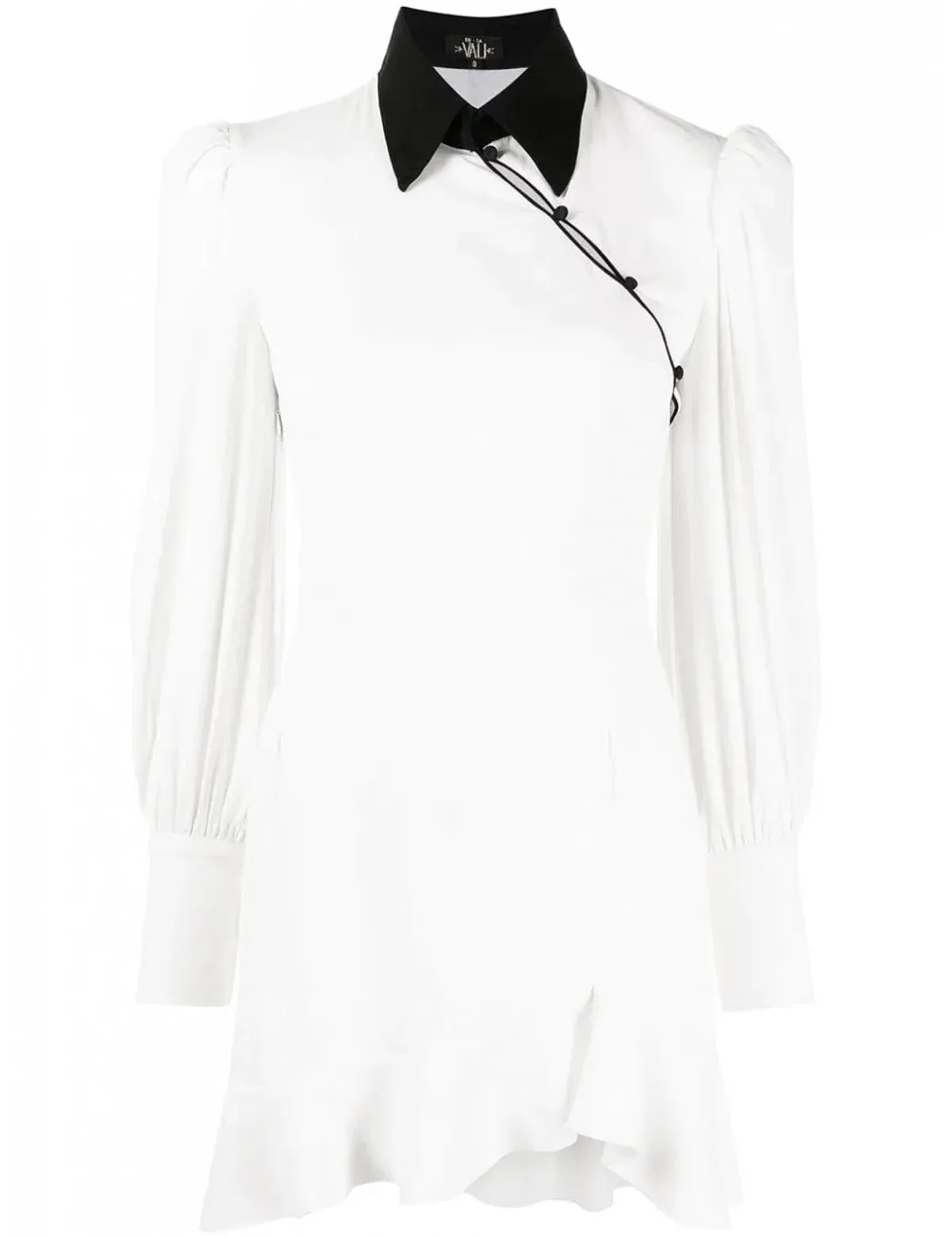 De La Vali Martini Long Sleeve Mini Dress White Size 10 - Image 2