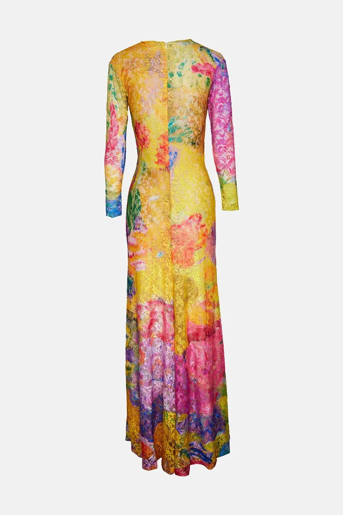 Romance was born Yellow Reef Long Sleeve Lace Frock Multi Size 12 - Image 6