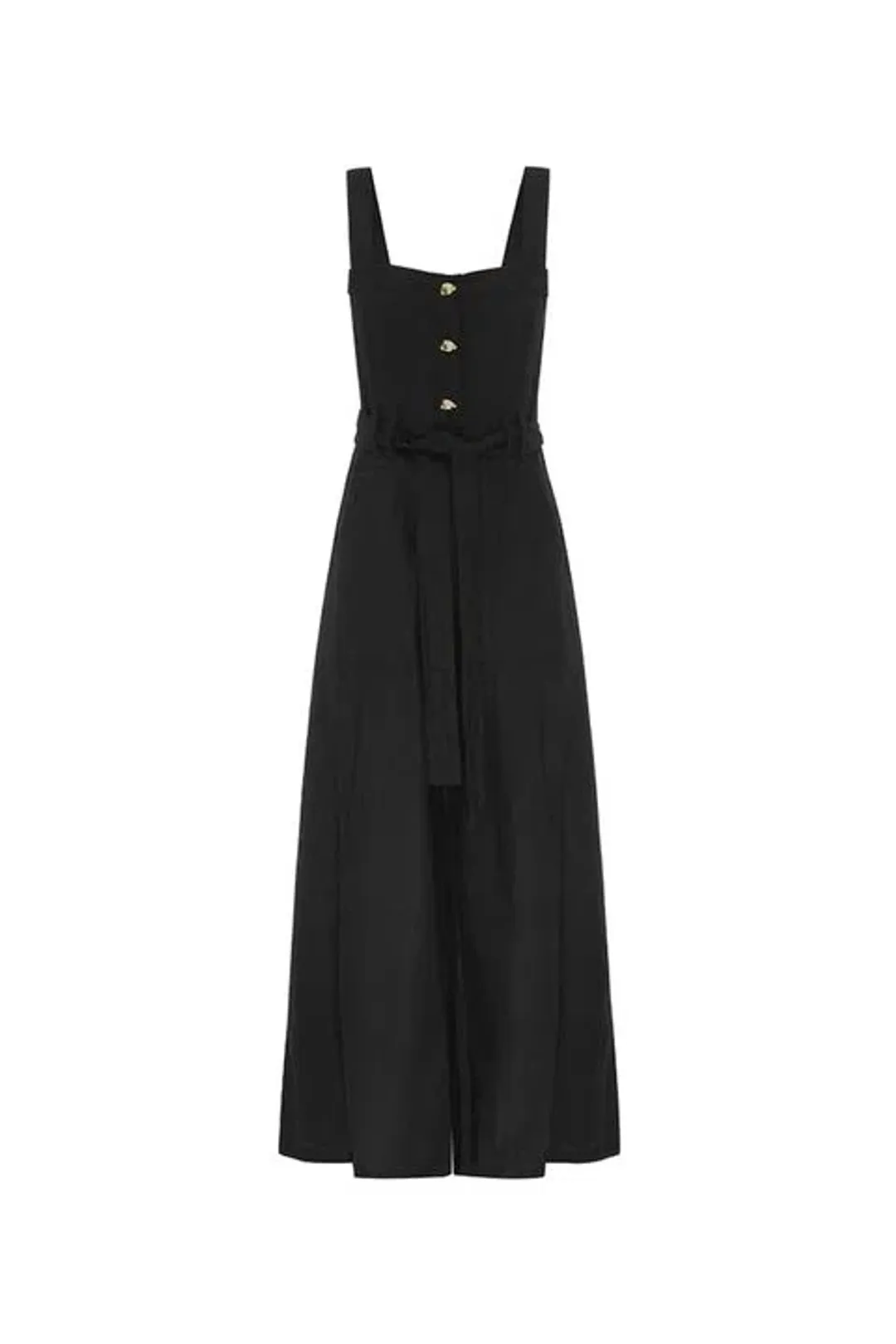 Aje Sunpointe Linen Jumpsuit Black Size 8 for rent on The Volte - main image