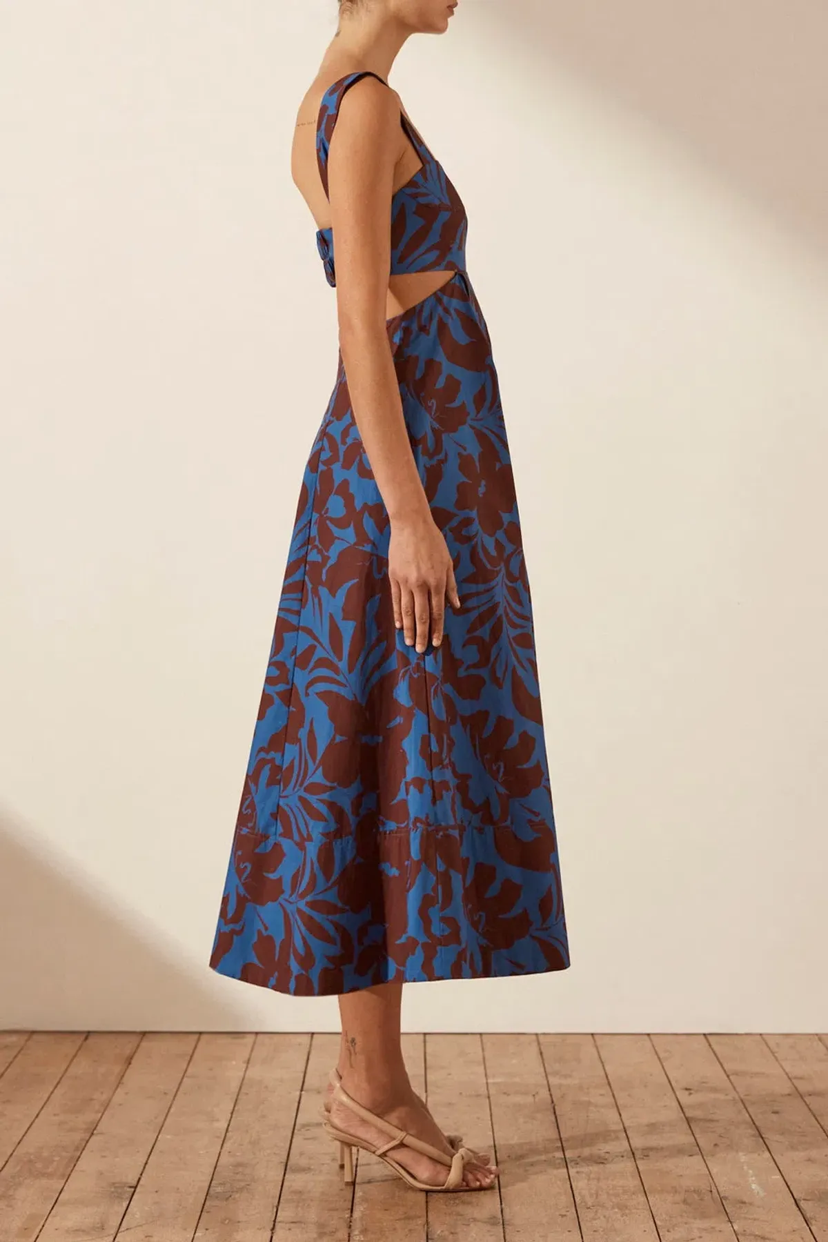 Shona Joy Catia Cut Out Midi Dress Catia Print Size 10 - Image 2