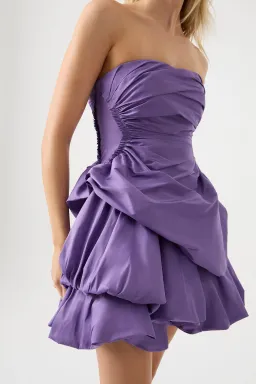 Aje Daybreak Strapless Mini Dress Deep Violet Size 8 for rent on The Volte - image 3