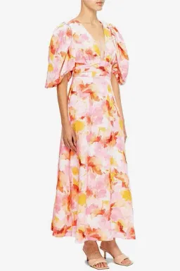 Acler The Hamilton Dress in Pink Floral Size 10 for rent on The Volte - image 2