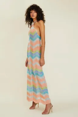 Suboo Solar Chevron Halter Maxi Dress Multi Size M / Au 10 for rent on The Volte - image 2