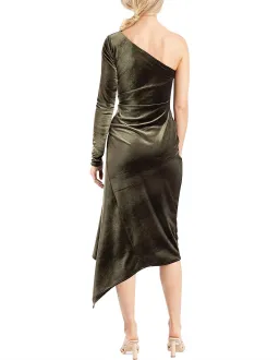 One Fell Swoop Leticia One Shoulder Midi Dress Green Size 10 for rent on The Volte - image 3