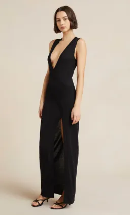 Bec and Bridge Janet Knit Maxi Dress Black Size 8 for rent on The Volte - image 2