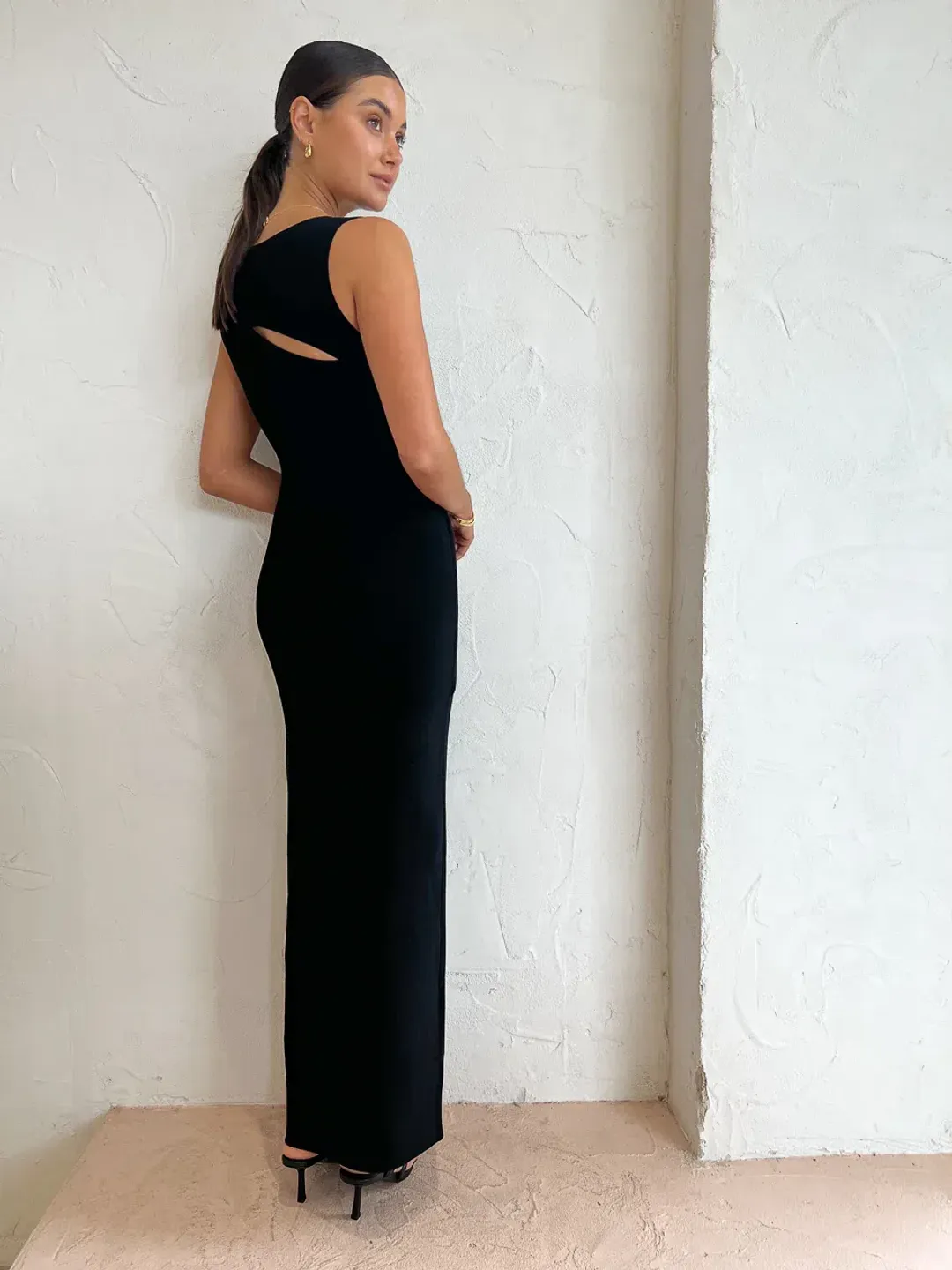 Sir the Label Nadja Cut Out Maxi Dress Black Size 8 for rent on The Volte - main image