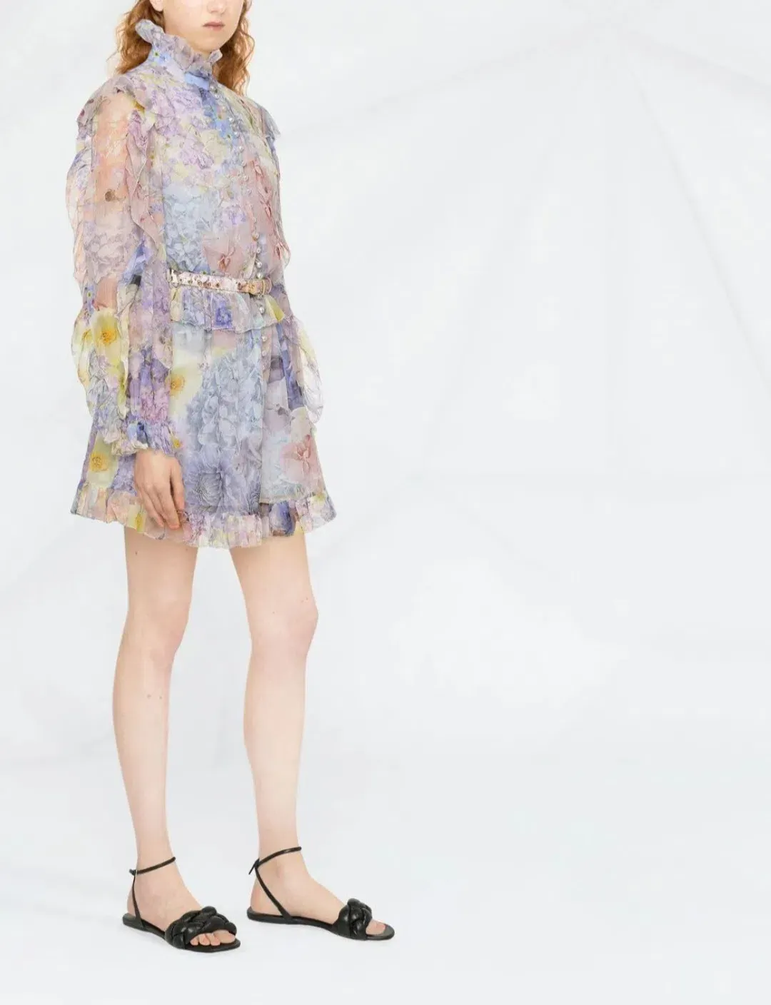Zimmermann Rhythmic Ruffle Playsuit Size 0/AU 8 for rent on The Volte - main image