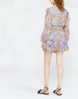 Zimmermann Rhythmic Ruffle Playsuit Size 0/AU 8 for rent on The Volte - image 3