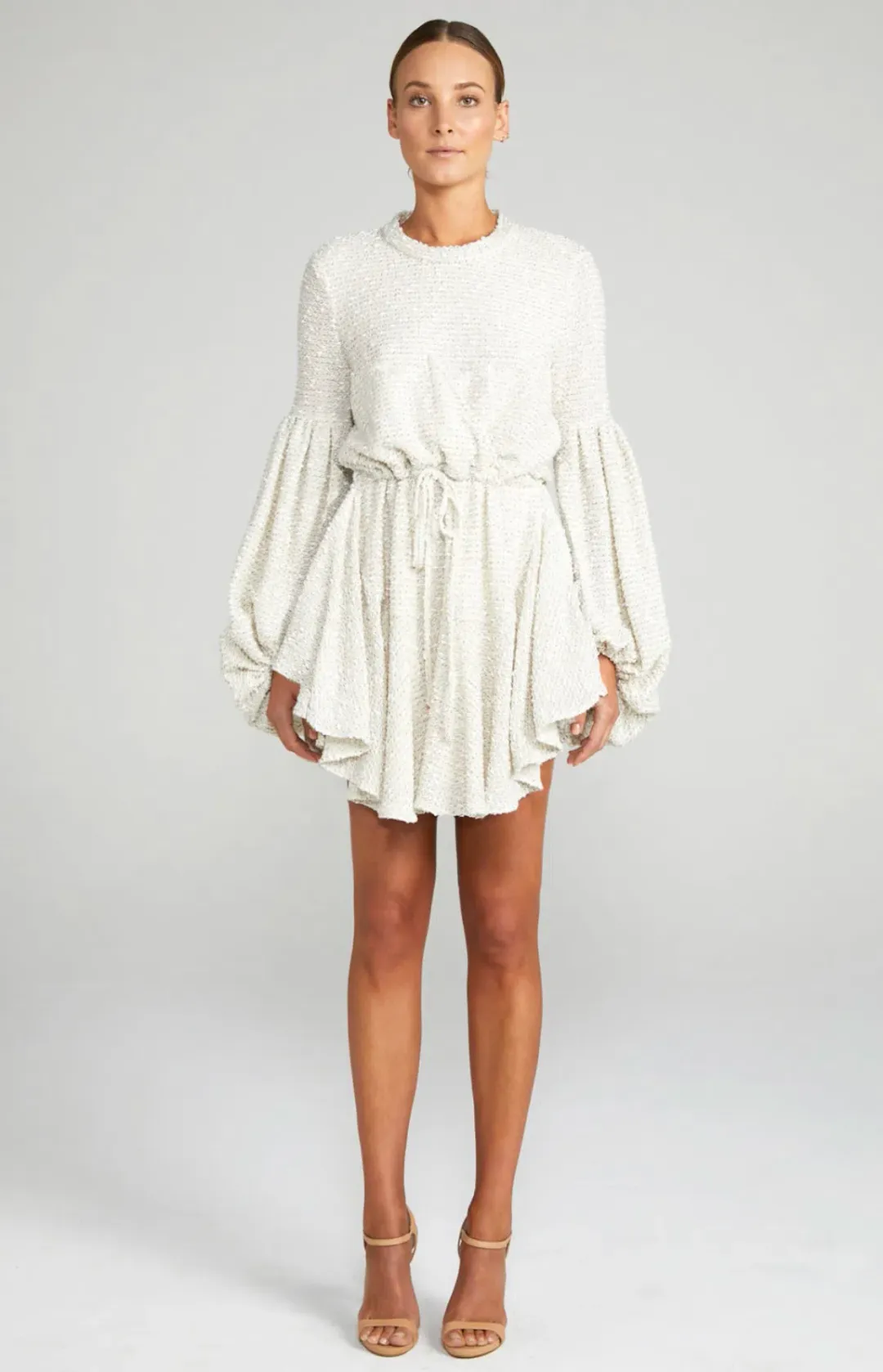 Shona Joy Aimee Balloon Dress White Size 8 for rent on The Volte - main image